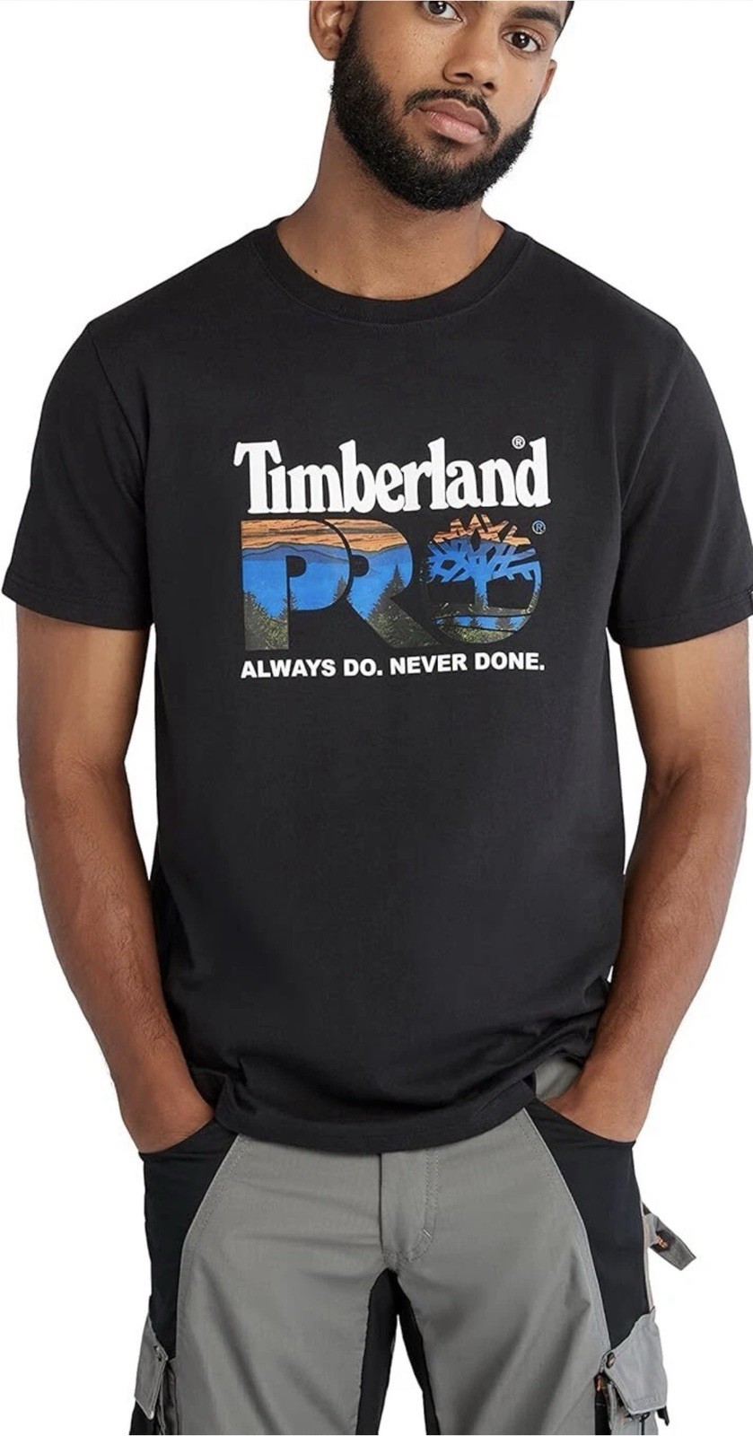 Timberland PRO Men’s Core Chest Logo Short-Sleeve T-Shirt Small Black