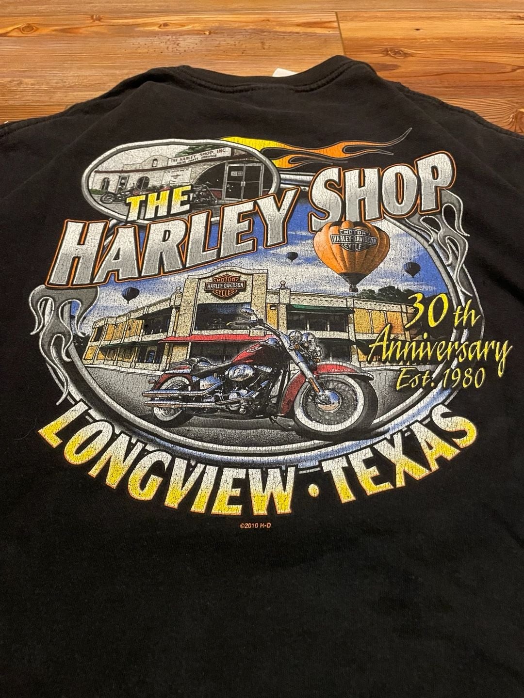 Harley-Davidson The Harley Shop Longview Texas 30th Anniversary Men’s Black T-Sh
