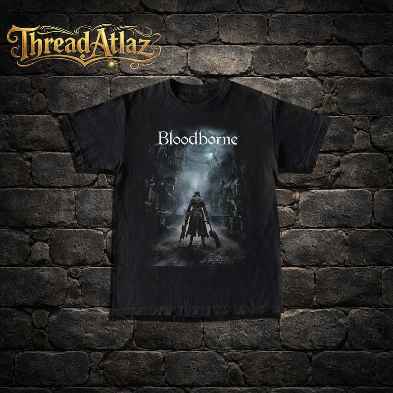 Bloodborne Tee – Retro Heavyweight Cotton Video Game Shirt