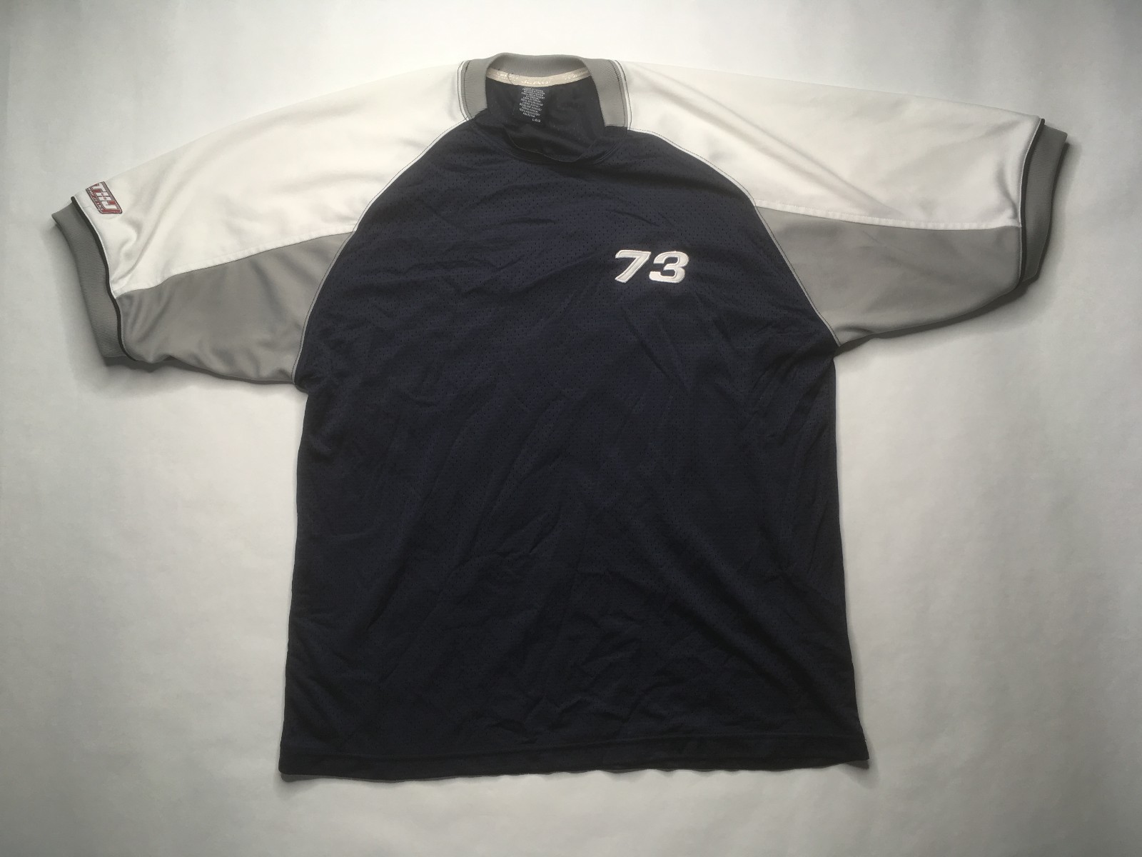 Tommy Hilfiger Jeans Mesh Jersey, Blue White Number 73 Size Large S