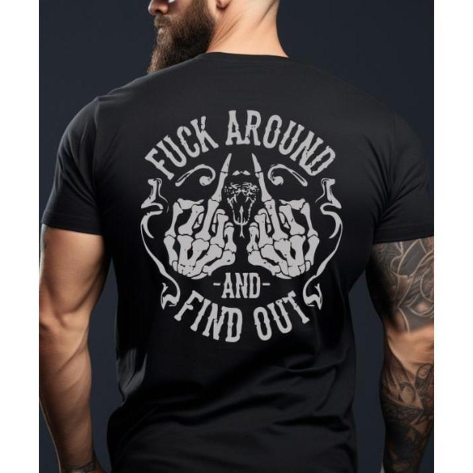 Cotton,FAFO Graphic T-Shirt – Fck Around And Find Out Funny Graphic Tee For Dad