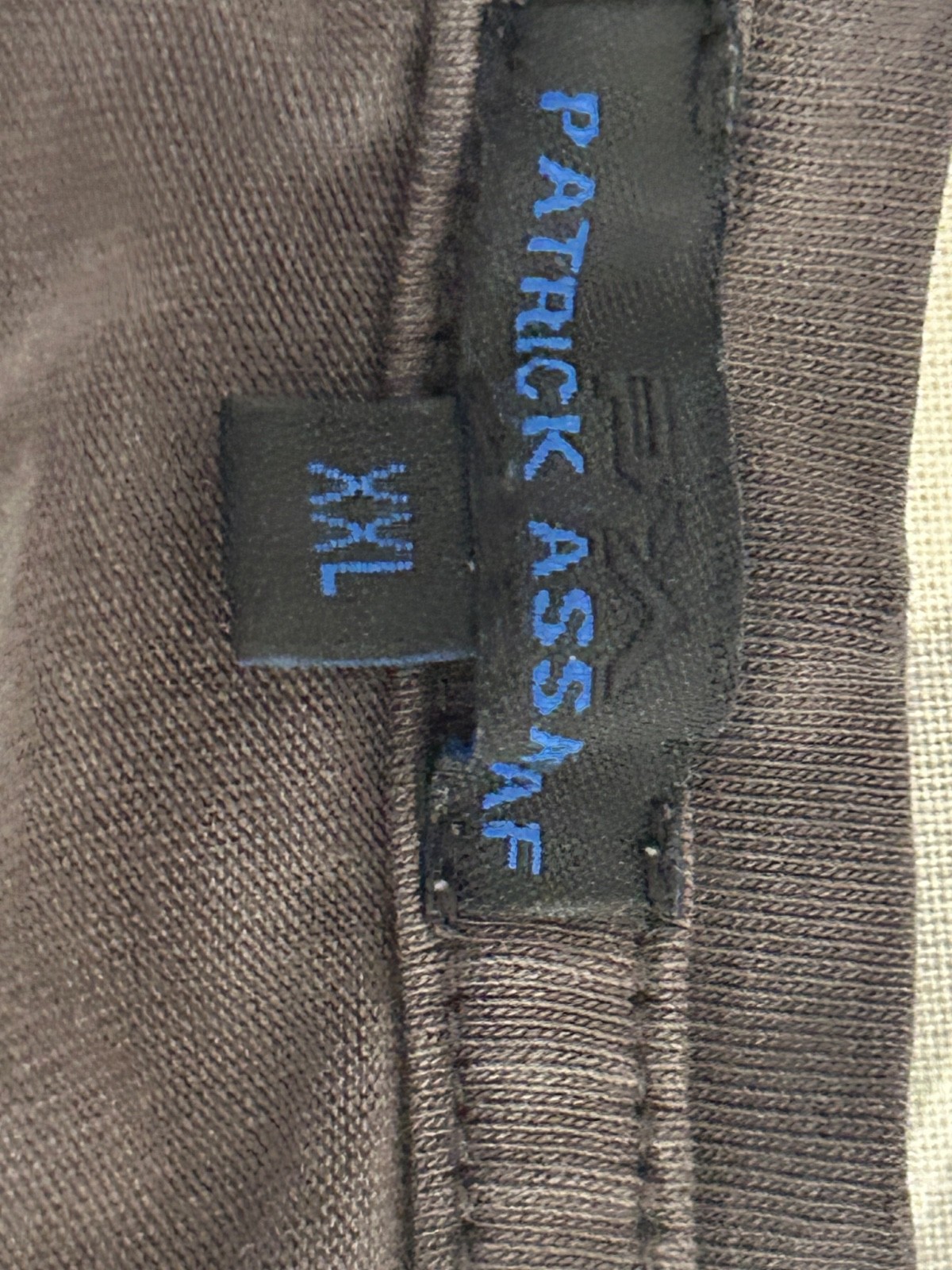 Patrick Assaraf Mens XXL Henley Shirt Vintage Sage Khaki Grey Pima Cotton