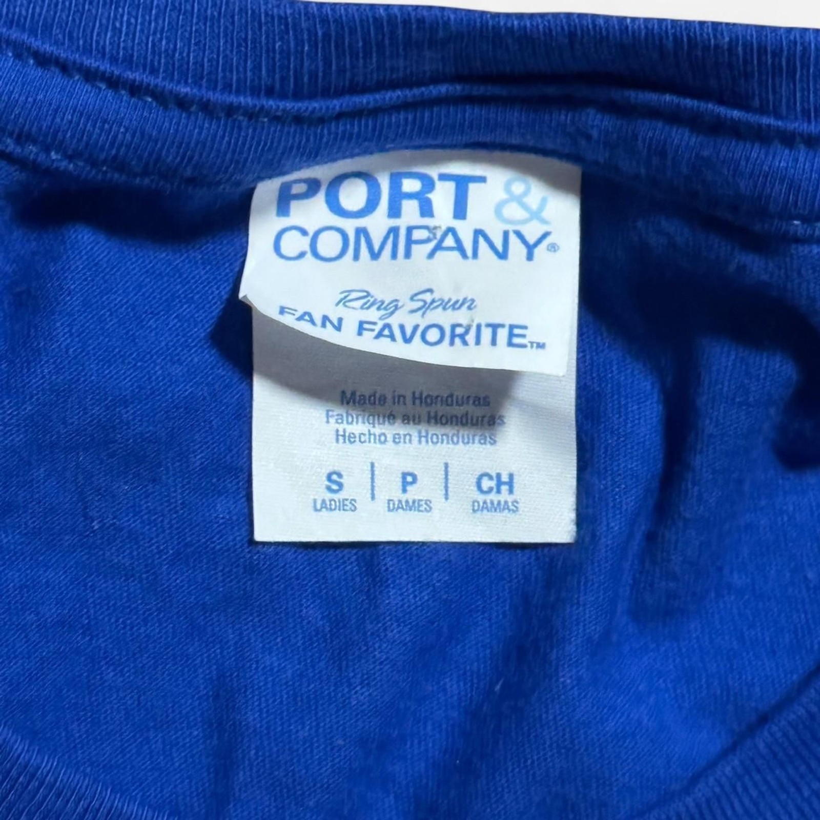 Port & company blue Henry Ford health Small size (width 19in, length 26in) shirt
