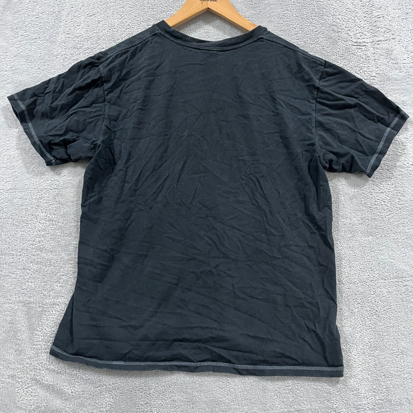 Nike T Shirt Mens Medium Black Bold Swoosh Logo Short Sleeve Crew Neck Pullover