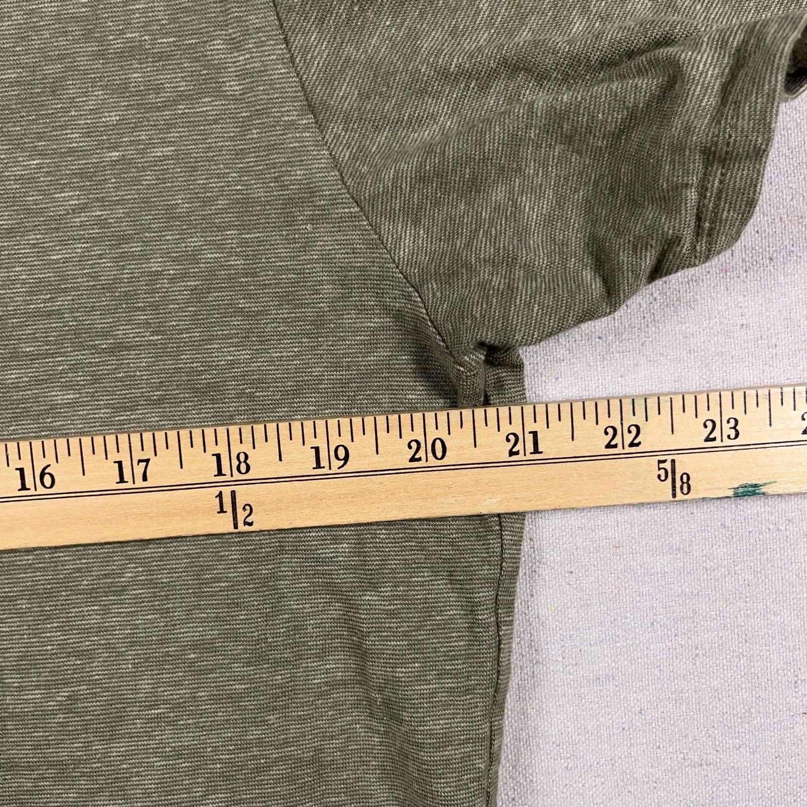 Octobre Editions T Shirt Mens Large Linen Cotton Blend Heather Green