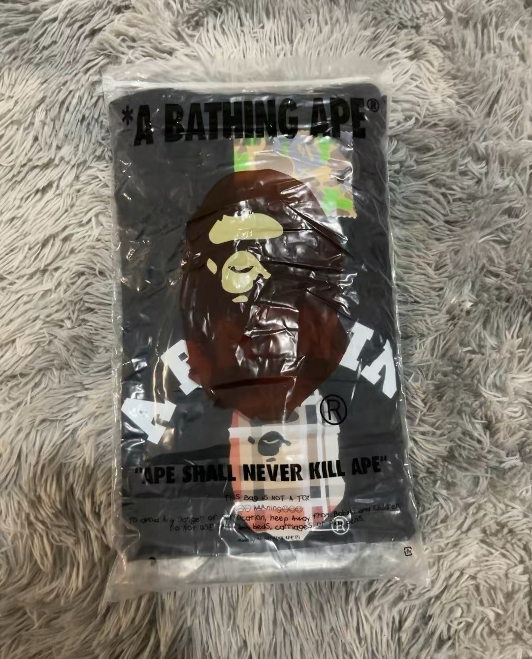 A Bathing Ape BAPE Black Ape Head Logo Graphic Tee Cotton Crew Neck Men’s M