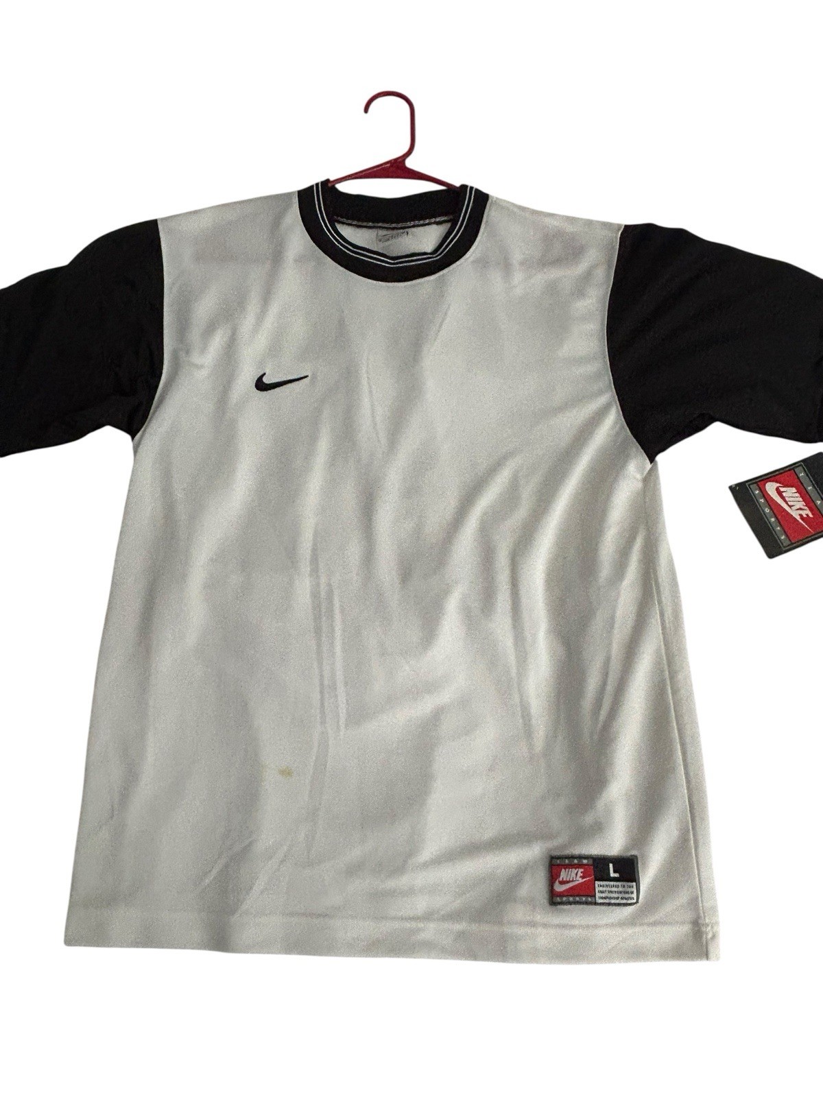Vintage 90s Nike Team Cheat Swoosh Size L Warmup Gym Training Made In USA NWT