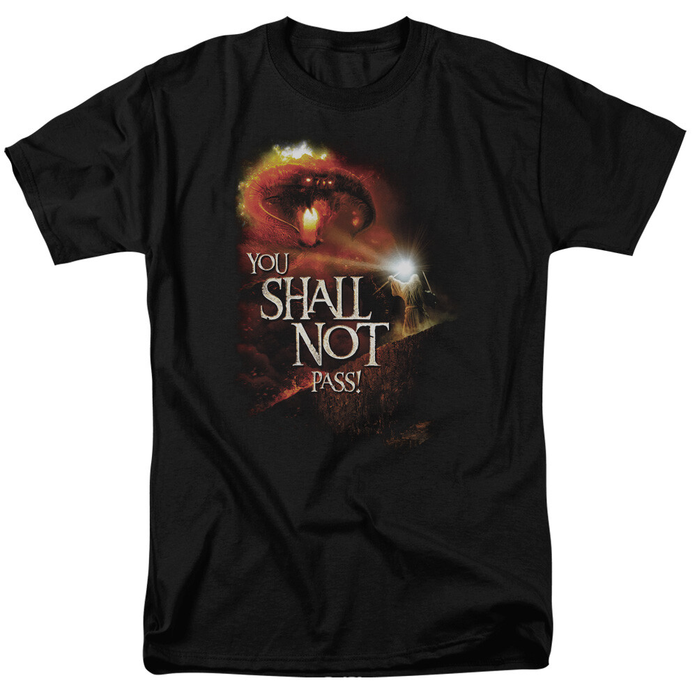 The Lord of the Rings You Shall Not Pass Licensed Adult T-Shirt