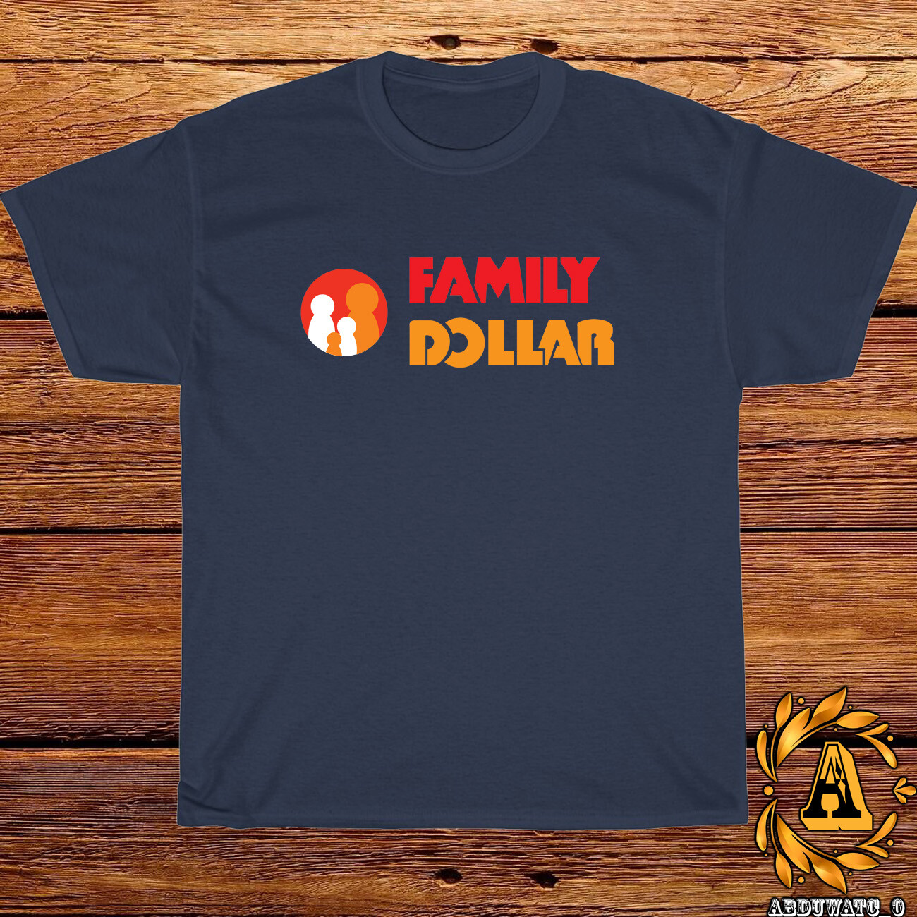 New Family Dollar Logo Black/Sport Grey/White/Navy/Red T-Shirt S-5XL