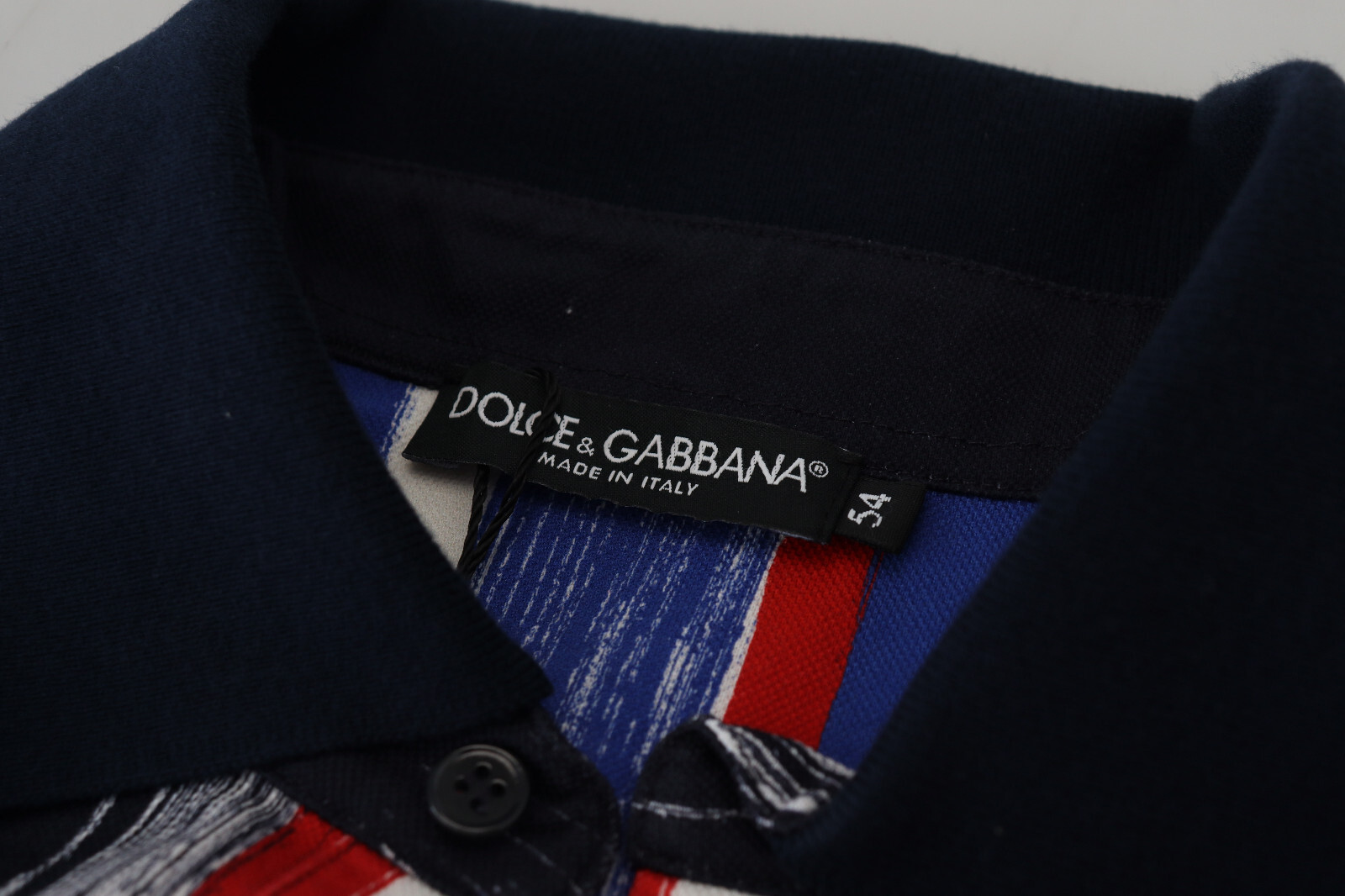 DOLCE & GABBANA T-shirt Multicolor Cotton Polo Top Mens IT48/ US38 /M RRP $800