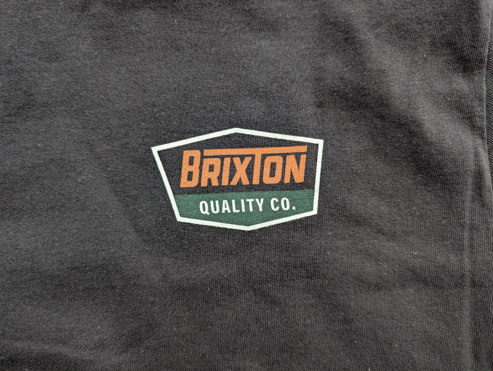 Brixton Quality Co Graphic T Shirt Mens Black Logo Tee
