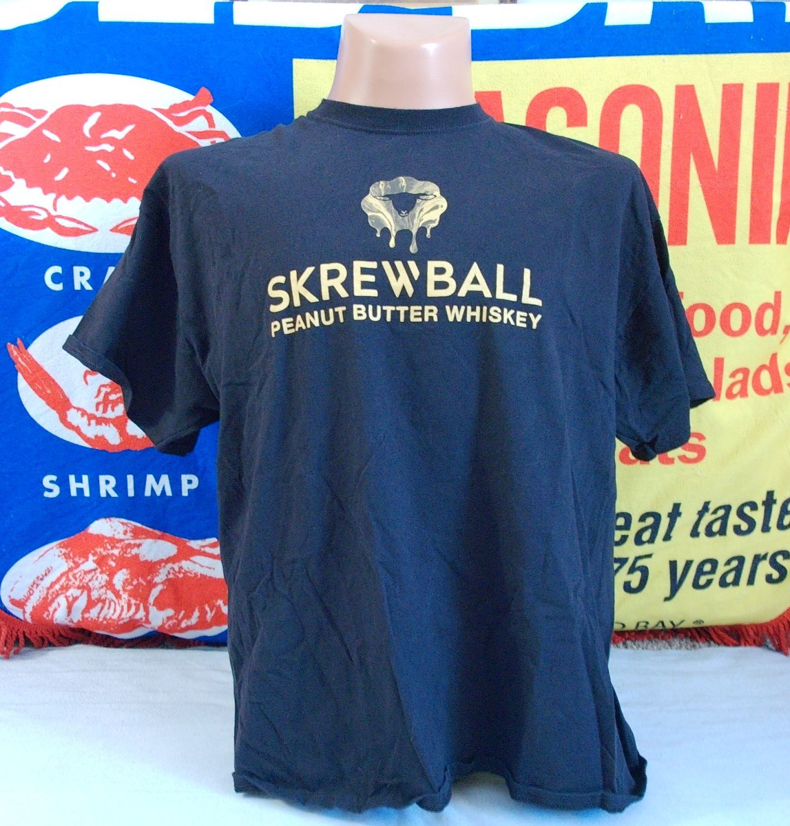 SKREWBALL PEANUT Butter Whiskey graphic T Shirt Men’s 2XL BARTENDER CALIFORNIA