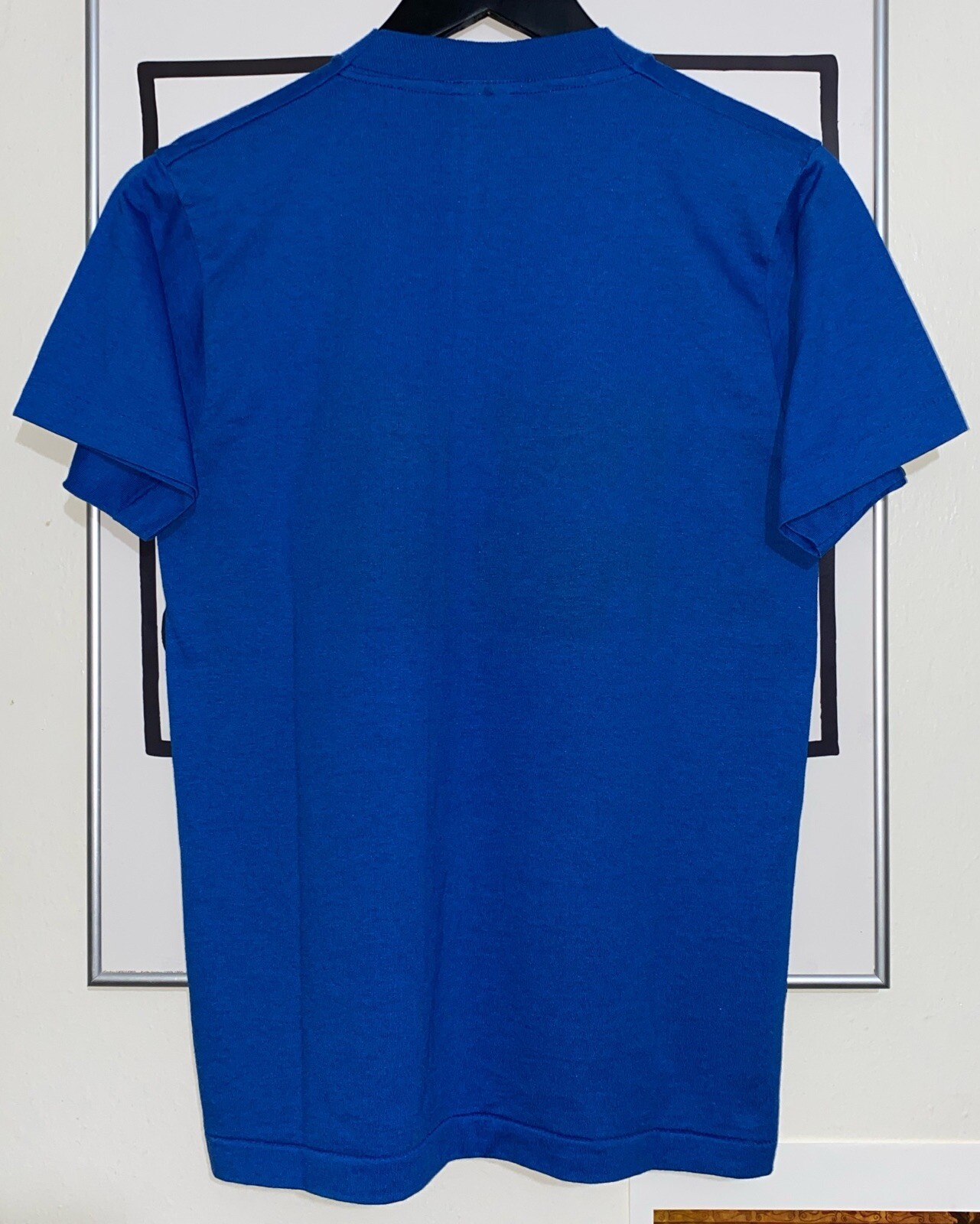 Vintage 90s Humor Quote Fold Up T-shirt Size M Blue Single Stitch Grunge Skater