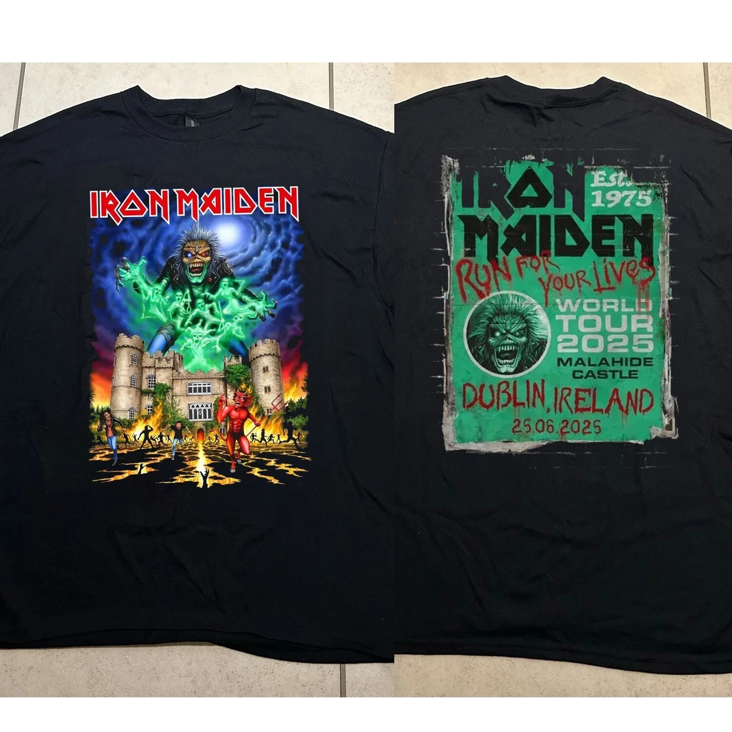 Dublin Tour 2025 Ireland 25 Irland World T-Shirt Run For Your Lives HOT ITEM