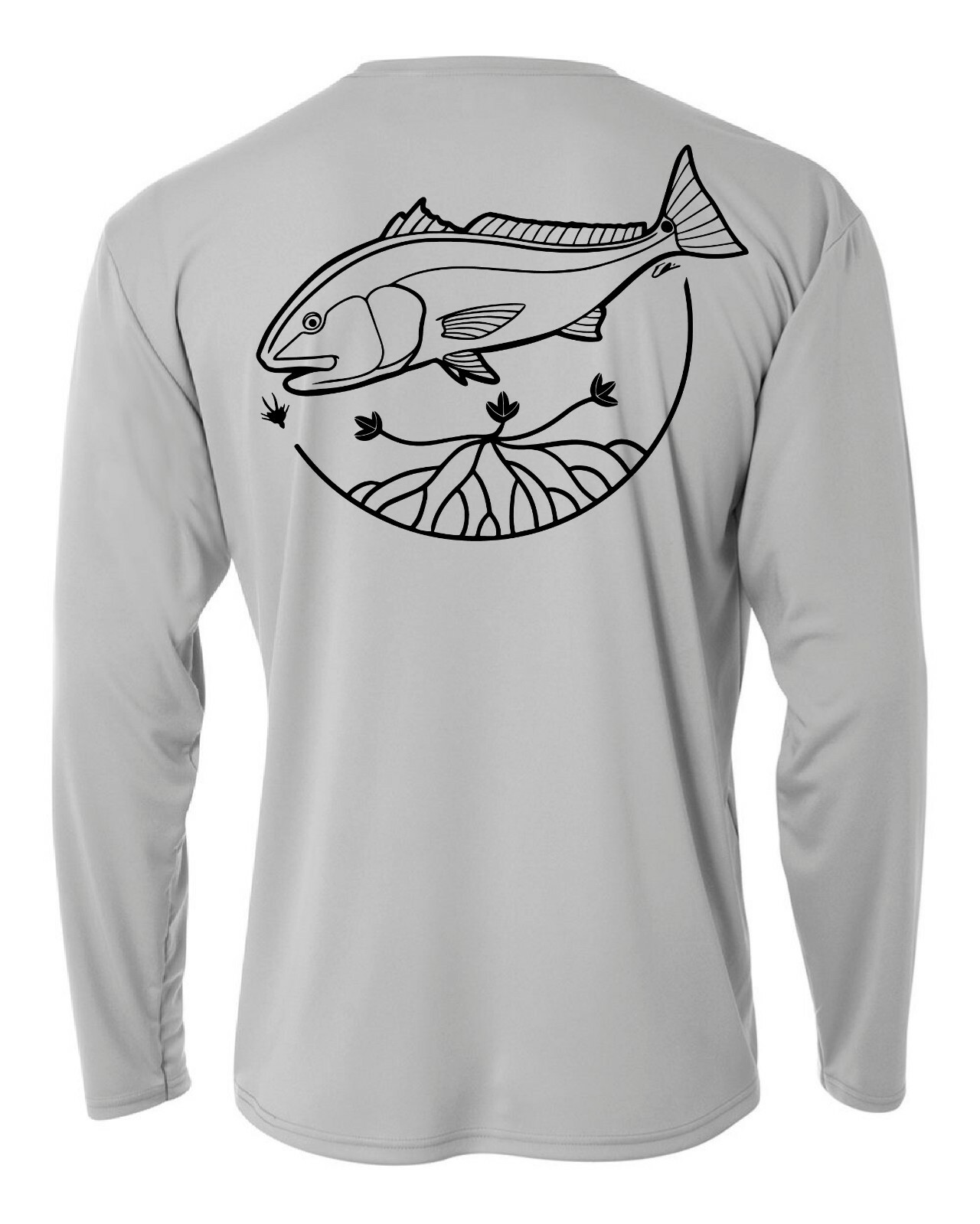Long sleeve performance fishing shirt UPF UV microfiber