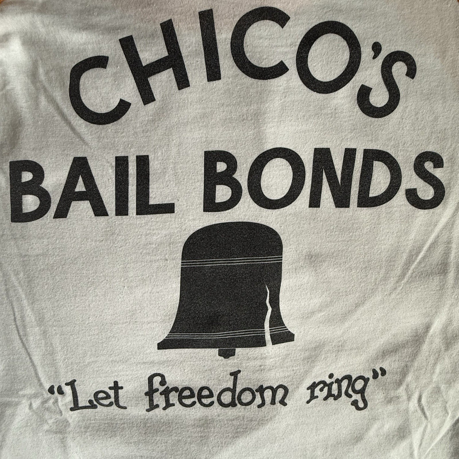 BAD NEWS BEARS Chico’s Bail Bonds Baseball Movie Raglan Shirt. LARGE Preowned NV