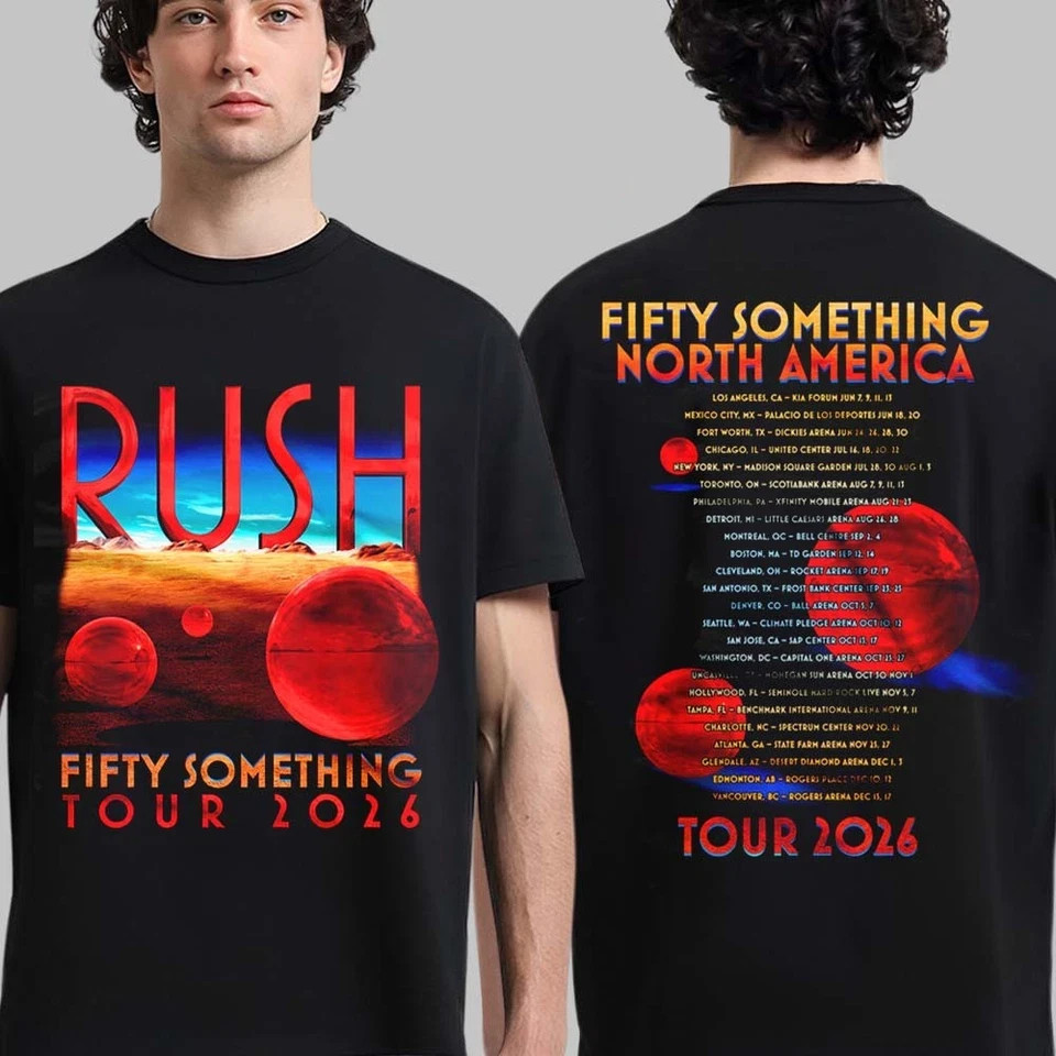 Rush Fifty Something Tour 2026 Spheres Graphic T-Shirt