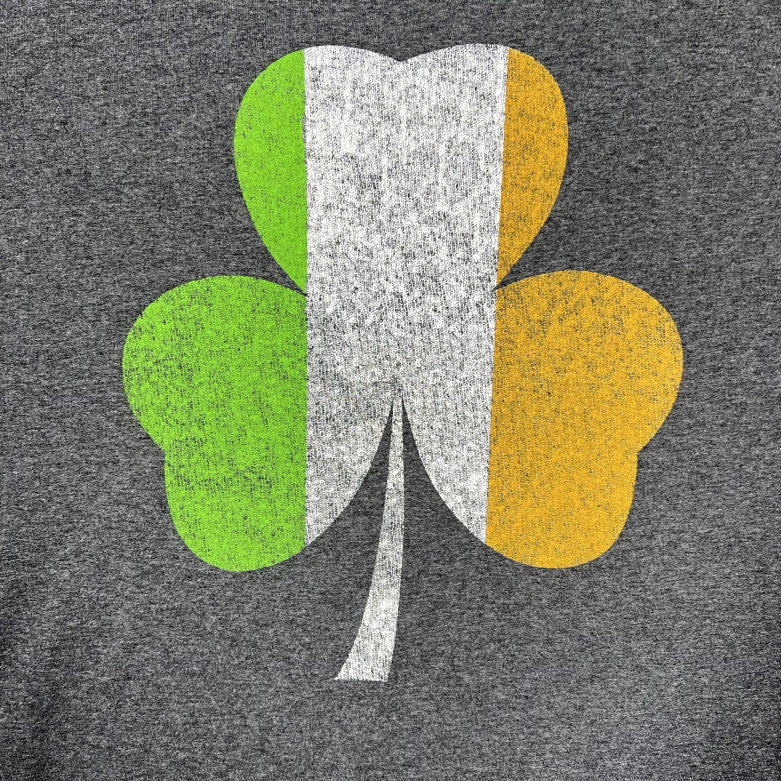 FifthSun Mens XL Dark Grey T-Shirt Ireland Themed Clover Graphic Tee