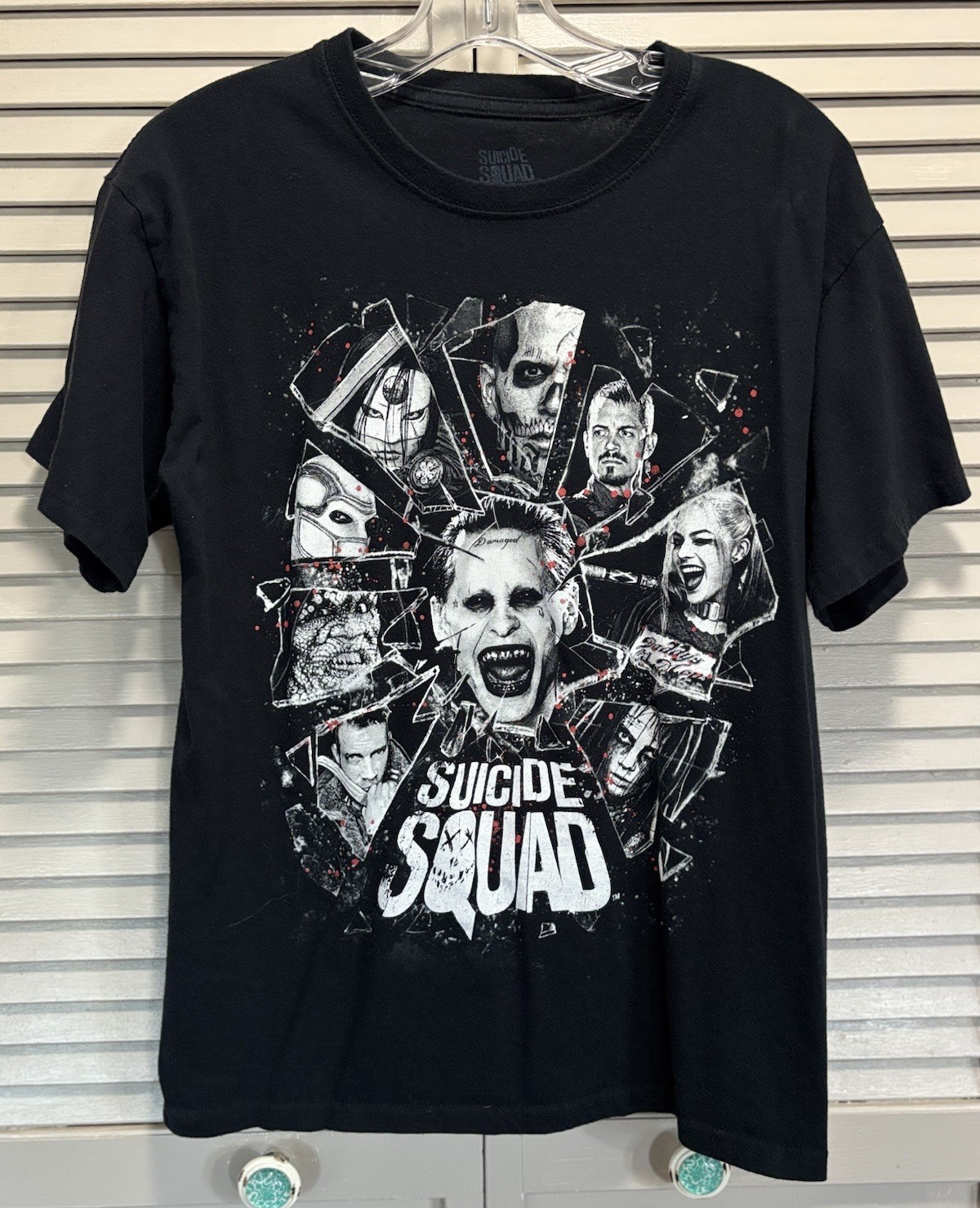 Suicide Squad Characters Graphic Print Tshirt Black/White Size M DC Comic