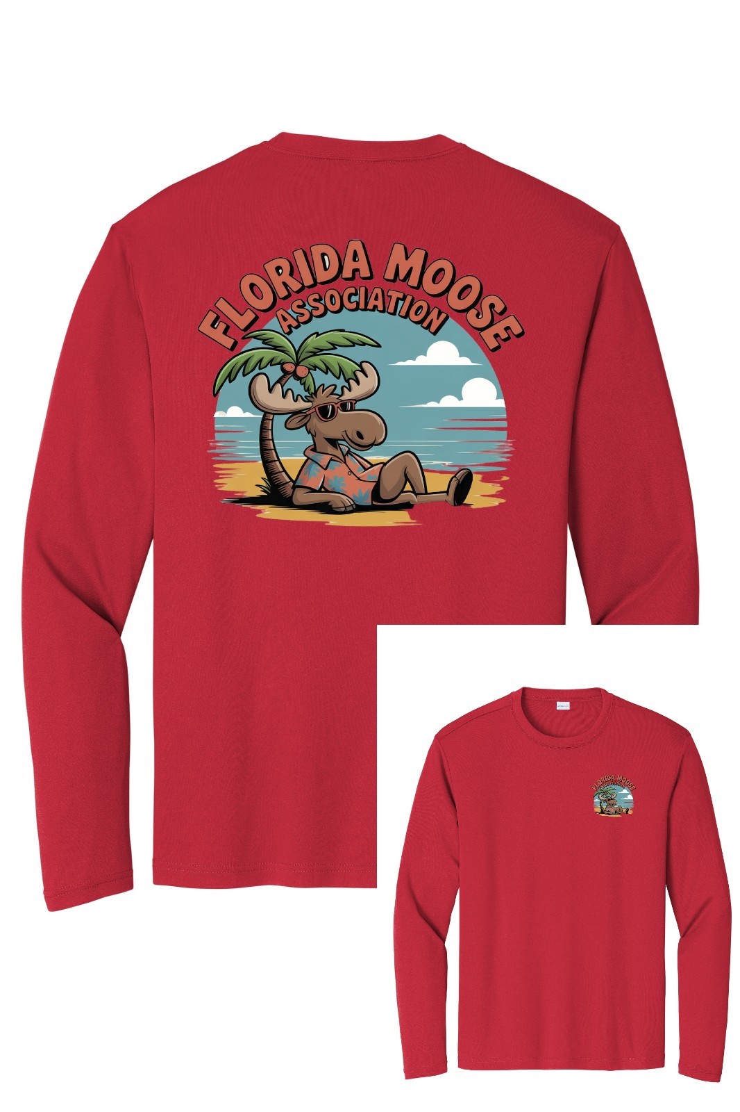Florida Moose Association Sport Tek dry fit long sleeve t shirt unisex ST350LS
