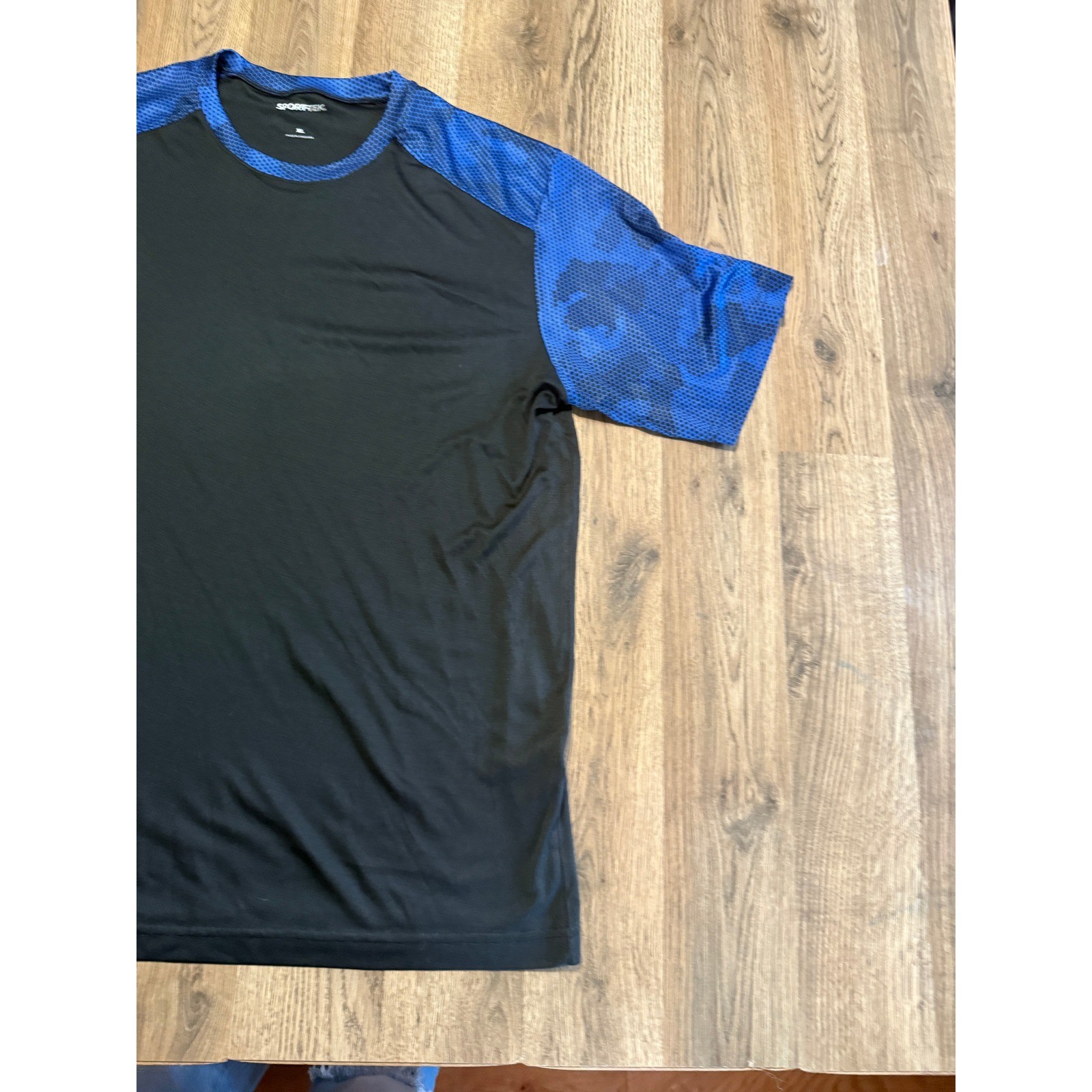 Sport-Tek Short Sleeve T-Shirt Mens XL Black Adult Camo Hex Raglan Excellent