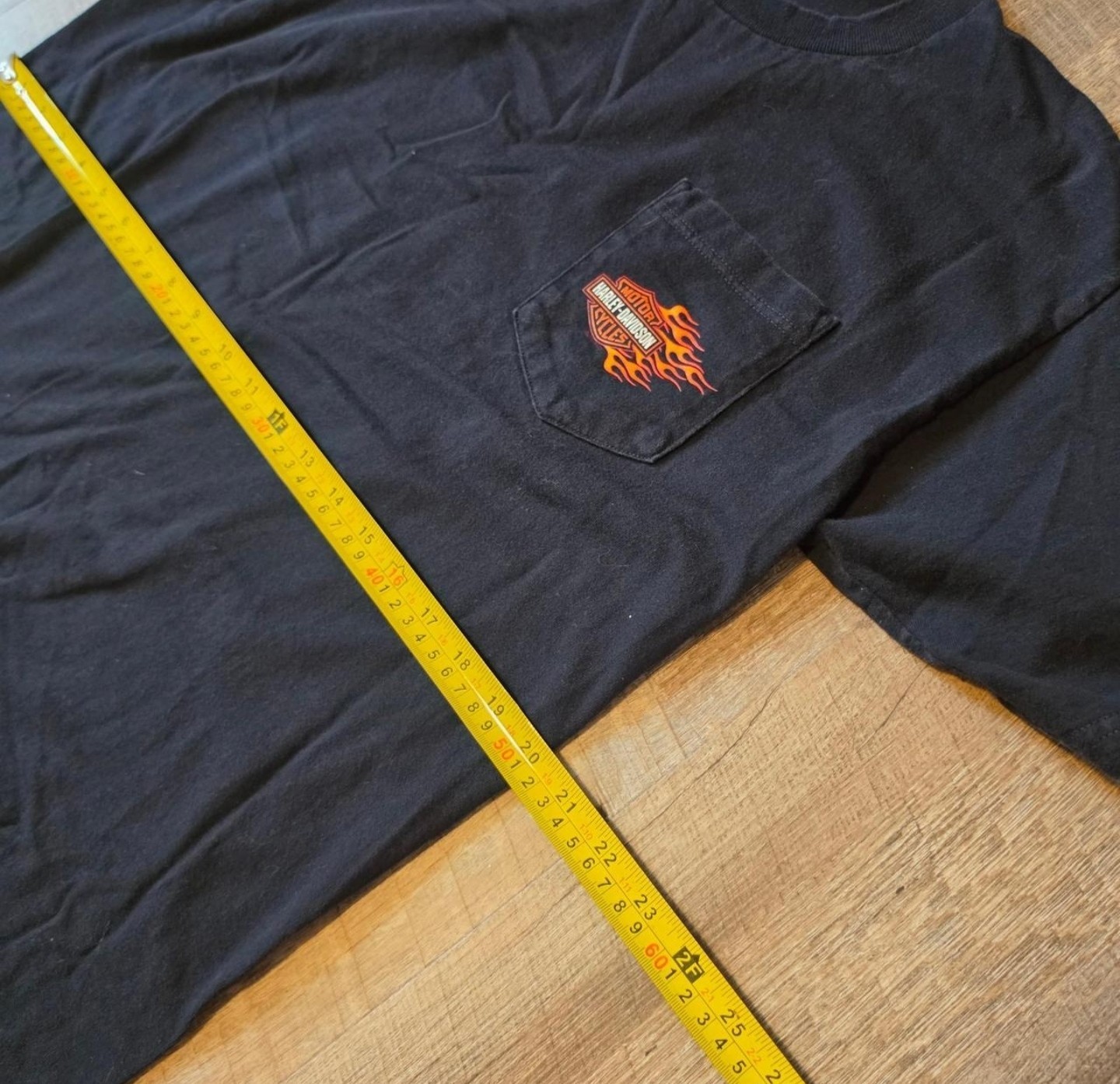 VTG Y2K Harley-Davidson Flame Pocket Tee Size L 2004 Biker Motorcycle Grunge USA