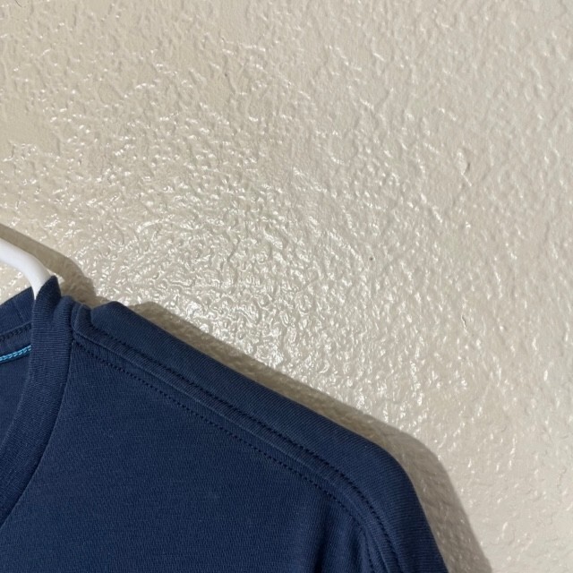 Mack Weldon Shirt Mens Medium Long Sleeve Athletic Stretch Pima Cotton Tee Blue