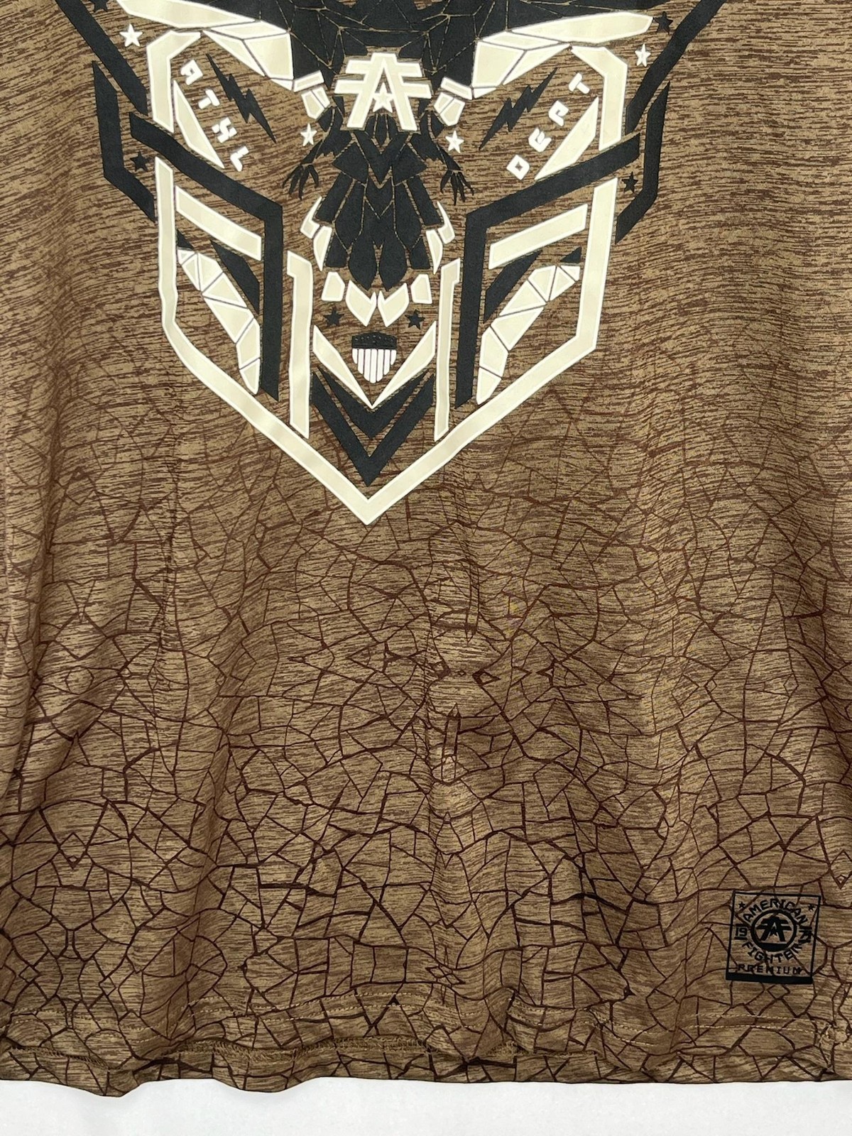 American Fighter Shirt Mens 2XL Brown Hertford S/S Eagle Graphic Tee NEW