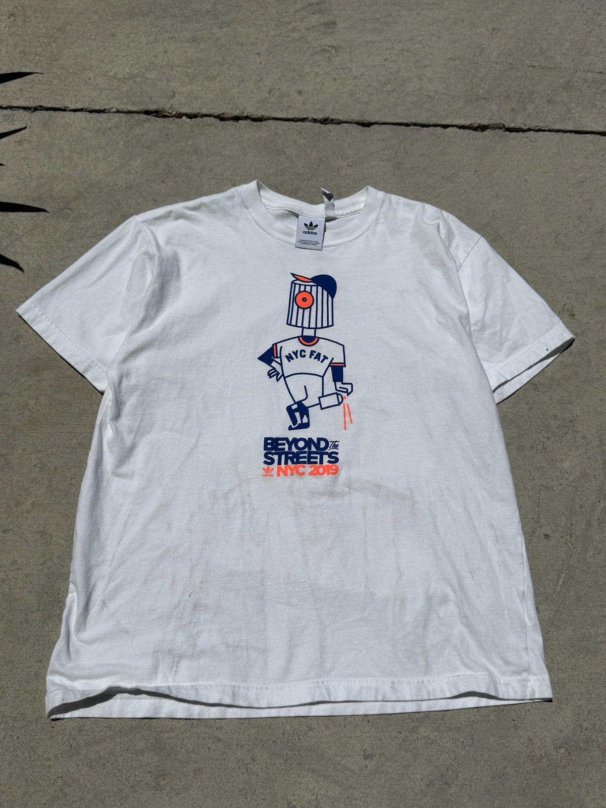 adidas Originals Beyond The Streets NYC 2019 Men’s White Cotton Graphic Tee XL