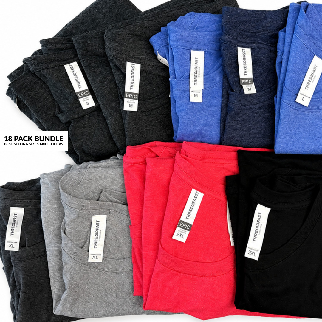 18 Threadfast Blank T-Shirts Lot S-2XL Mixed Sizes Colors New HTV DTF Craft