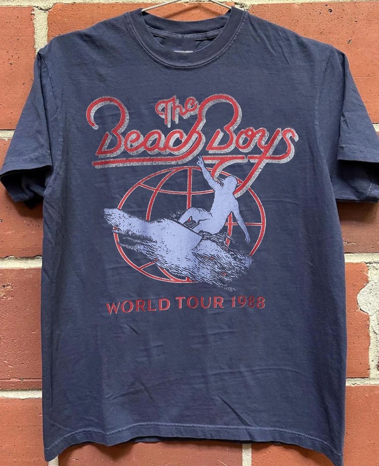 The Beach Boys Graphic Navy T-Shirt Short Sleeve tee Unisex Men Women NH25910