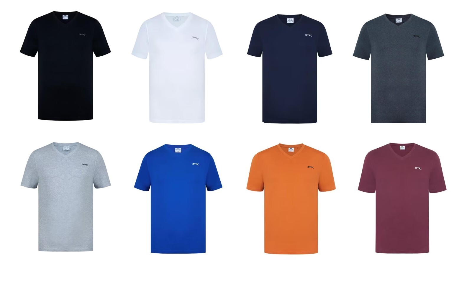 Men’s Slazenger Cotton V Neck T Shirt XS S M L XL XXL 3XL 4XL ASS COLOURS BNWT