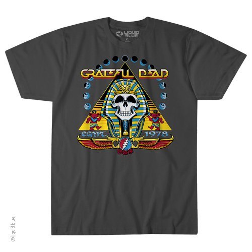 GRATEFUL DEAD-EGYPT 78-SKULL-T-SHIRT S,M,L,XL,XXL-3X,4X,5X,6X Garcia, Wier, Lesh