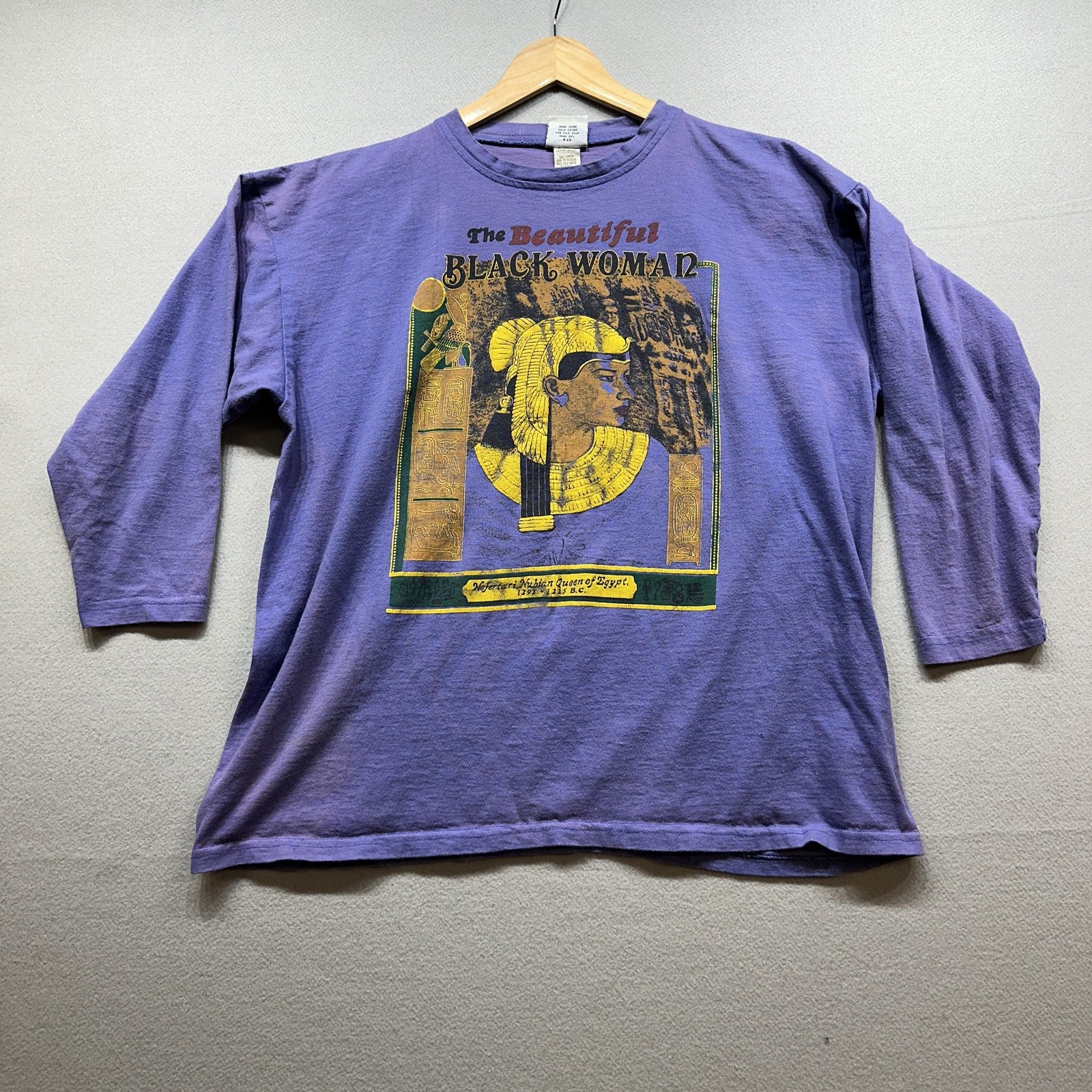Vintage Nefertari Nubian Queen of Egypt T Shirt Size Large
