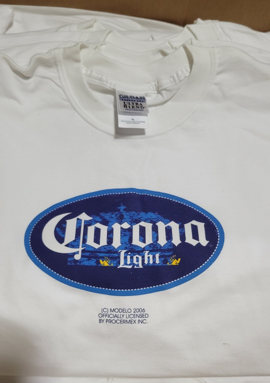 CORONA LIGHT BEER SHORT SLEEVE T-SHIRT GILDAN HEAVY WEIGHT LOT 20 SZ XL NOS 2006