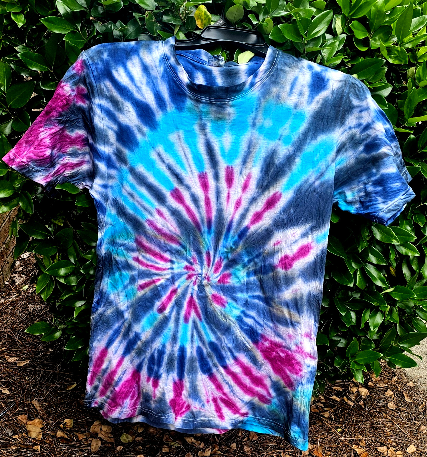 Multi Color Spiral Mens T-Shirt Blank Tye Dyed Tee Spiral New