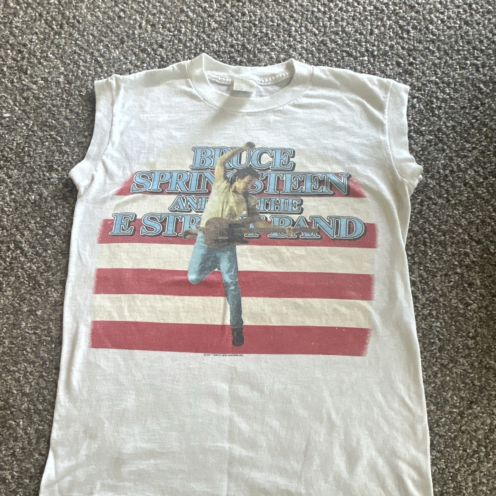 Bruce Springsteen & E Street Band White Sleeveless Graphic Tee Unisex S