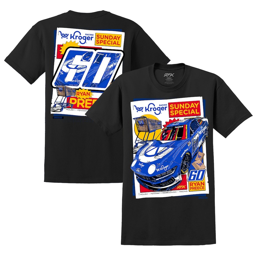 Ryan Preece #60 Kroger NASCAR Shirt RFK Racing Car Tee