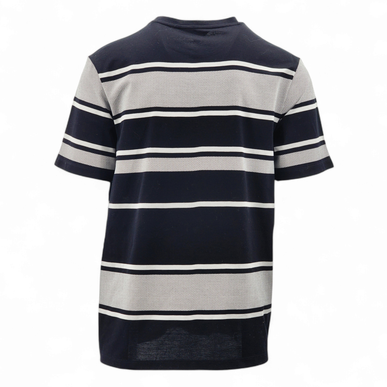 M&S AUTOGRAPH Pure Cotton Striped Textured T-Shirt