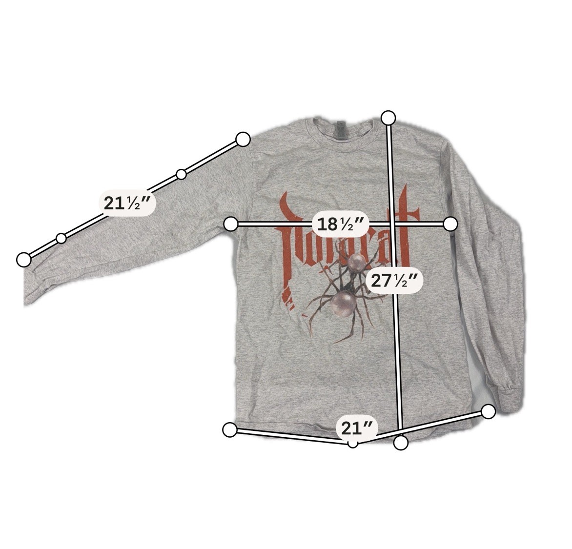 Doja Cat The Scarlet Tour Long Sleeve Shirt Spider Graphic Merch Size M