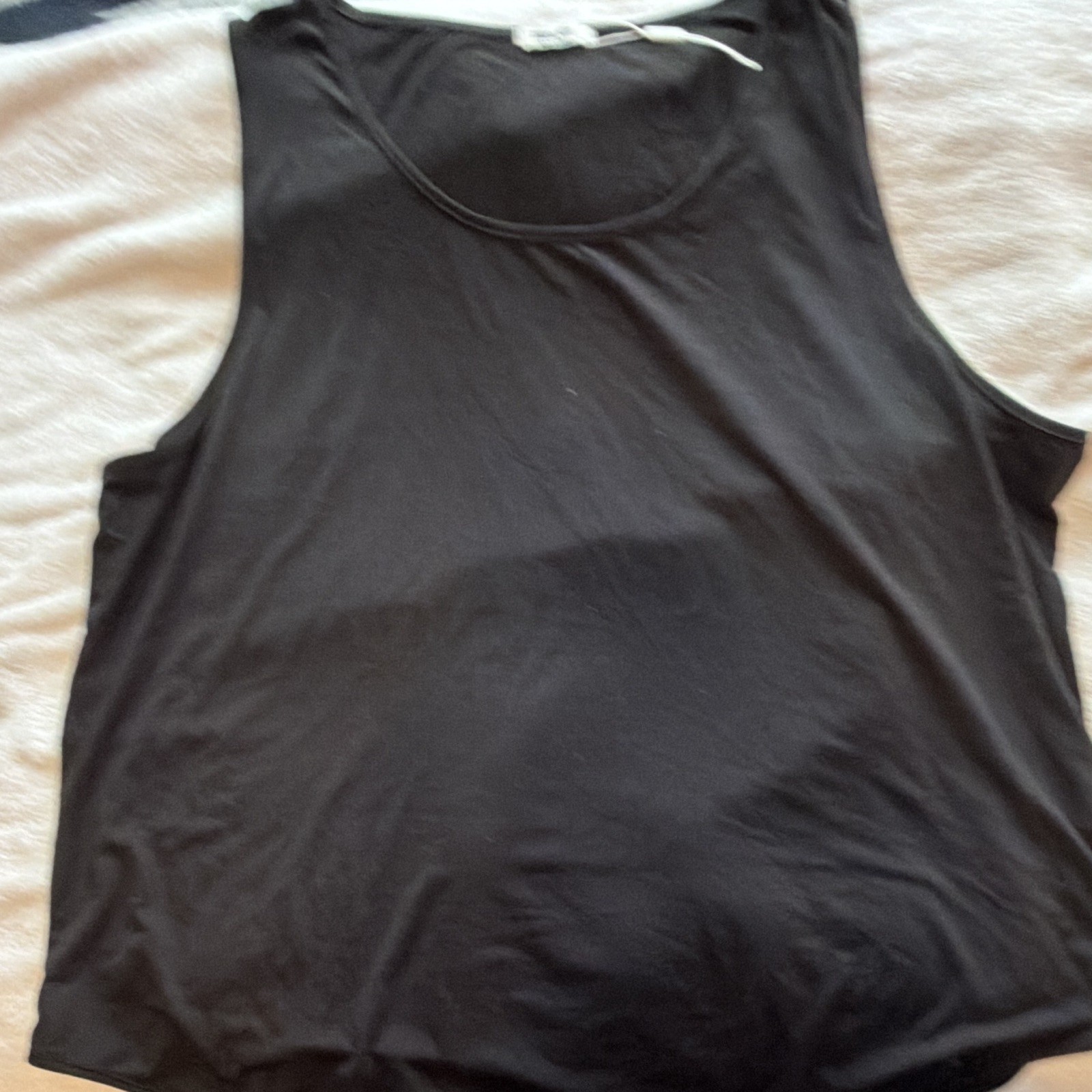 COOFANDY Men’s Black Solid Sleeveless Crew Neck T-Shirt, Size 3XL Regular