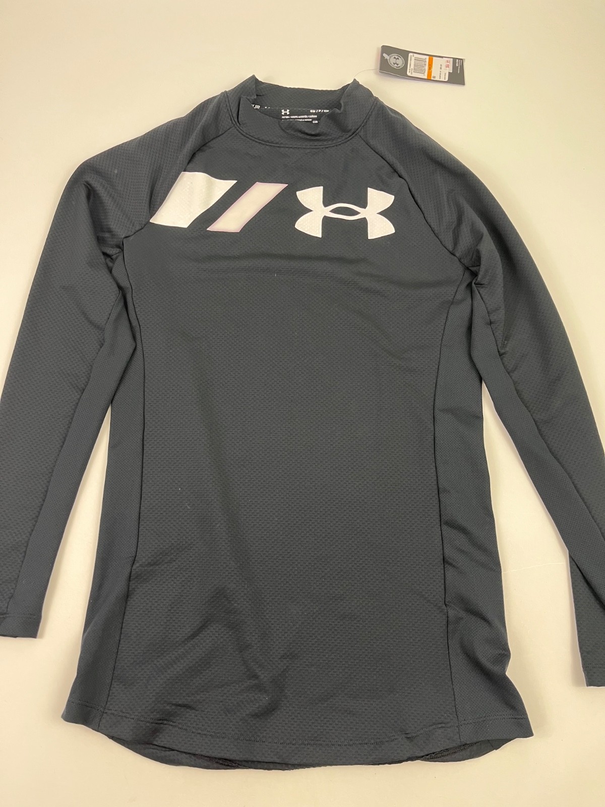 Under Armour ColdGear Grid Mock Blouse Shirt Base Layer Top Men’s Small Black