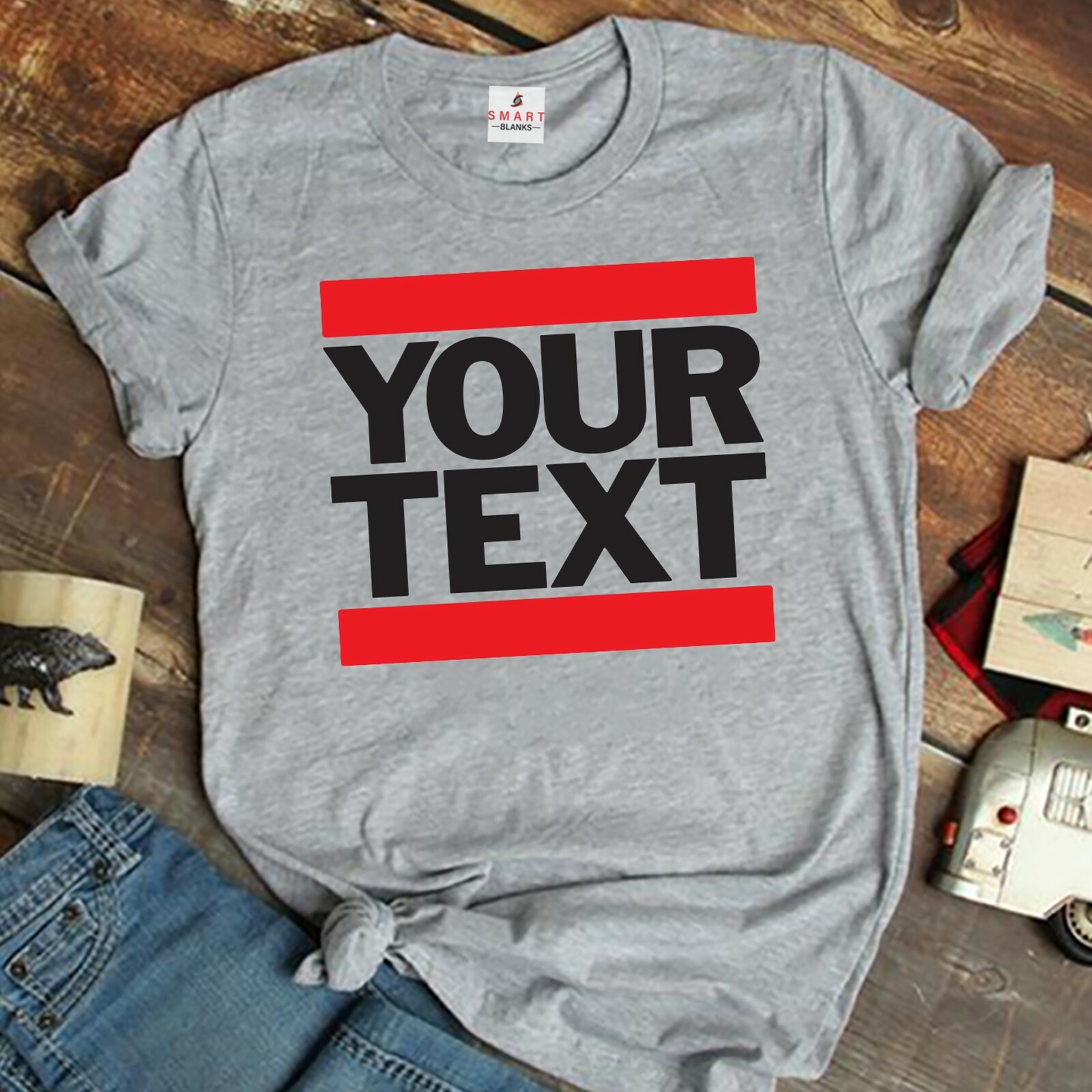 Run DMC YOUR TEXT HIP HOP CUSTOM