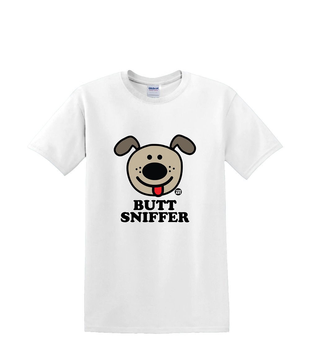 S to 2XL 3XL – BUTT SNIFFER dog – funny pet classic fun adult