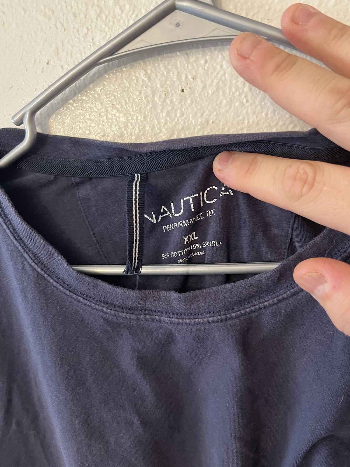 Nautica Performance Tee Men’s Stretch Polyester Blend Blue T-Shirts Size XXL