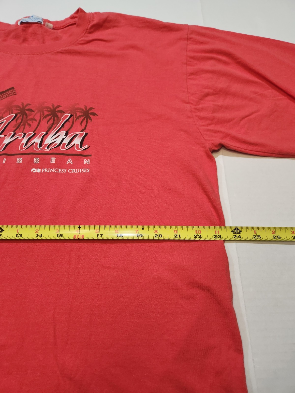 Princess Cruises Escape Completely Aruba Caribbean Salmon Color T-Shirt 2XL