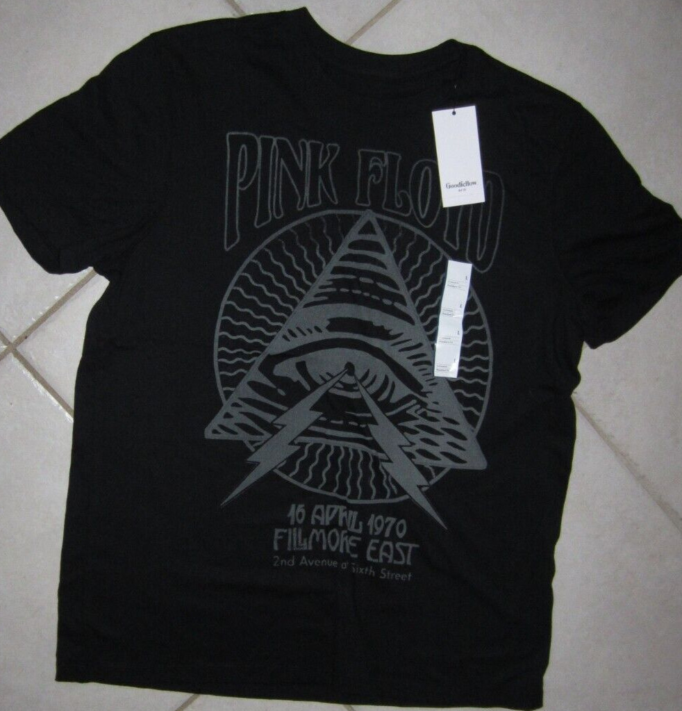 MENS MUSIC SHIRT PINK FLOYD NEW WITH TAGS MENS LARGE CHEST 42 60 COTT 40 POLYESE