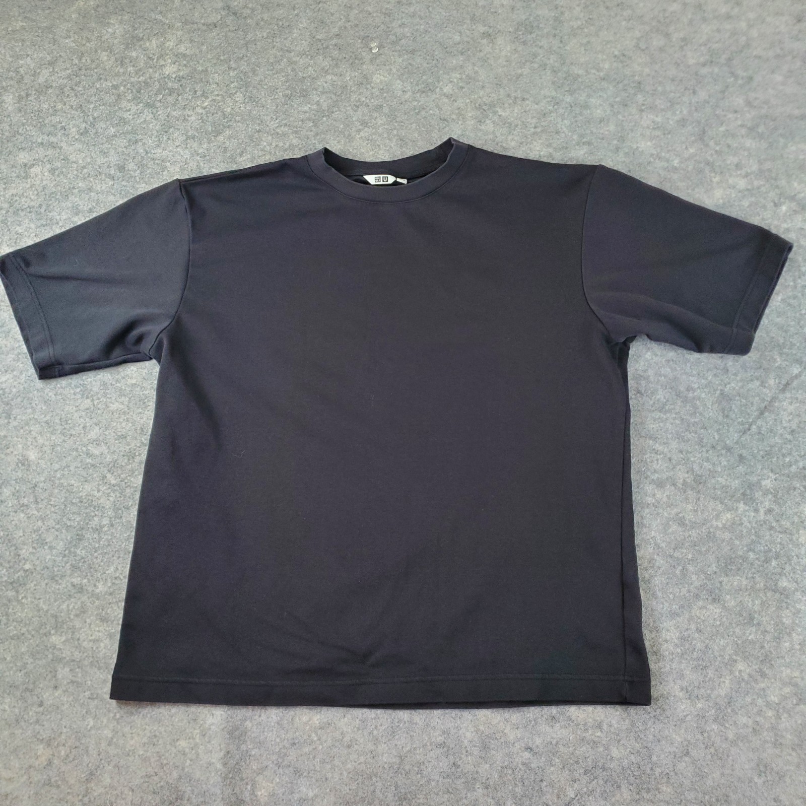 Uniqlo U Shirt Mens Extra Large Black Crew Neck Short Sleeve Stretch Pullover