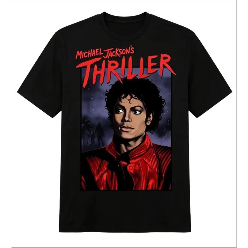 Michael Jackson Thriller Vintage Graphic Tee Retro Music Fan Unisex Streetwear