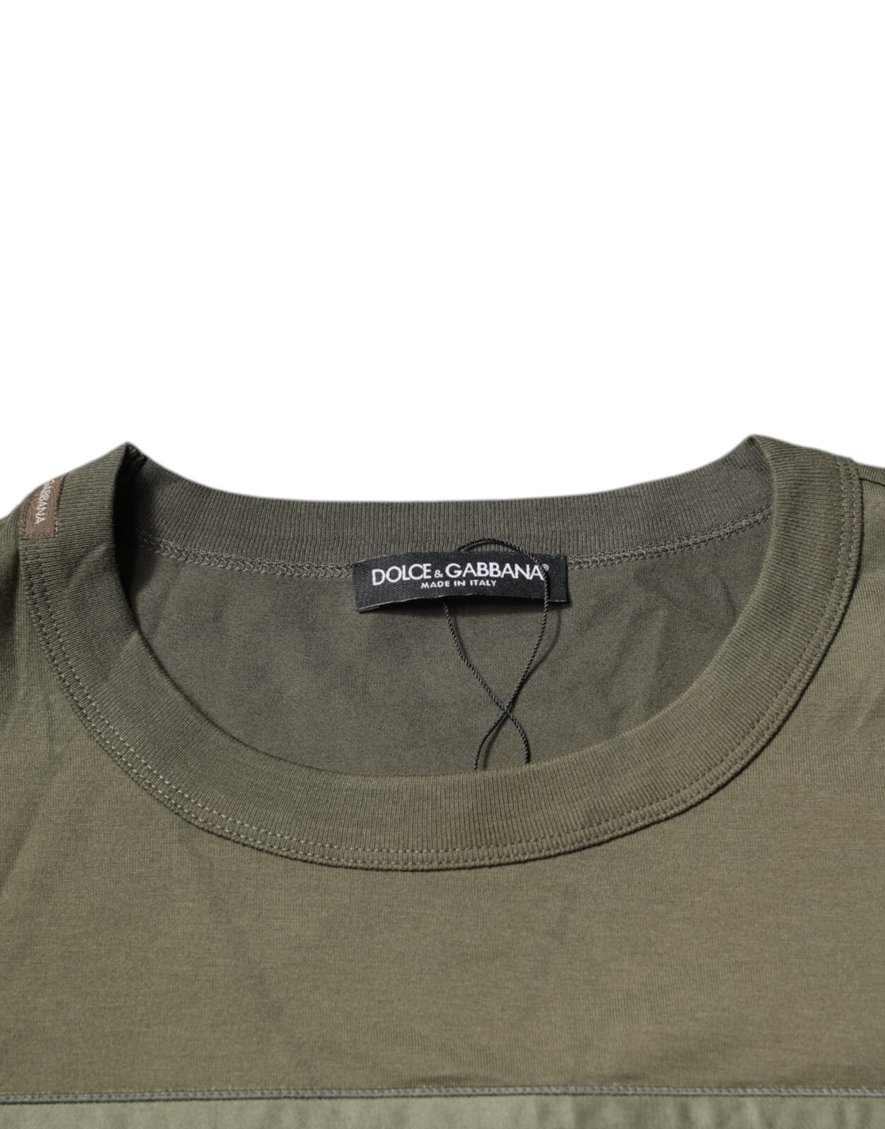 DOLCE & GABBANA T-shirt Army Green DG Love Cotton Crew Neck IT48/US38/M 520usd